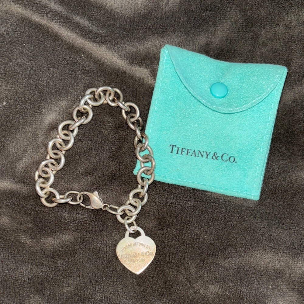 Tiffany & Co. Silver Heart Charm Bracelet